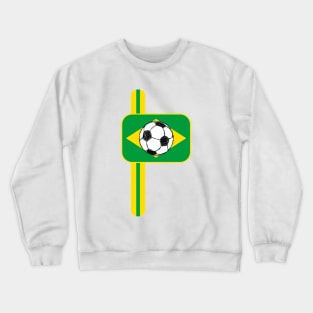 Brazil Flag Football Sketch Crewneck Sweatshirt